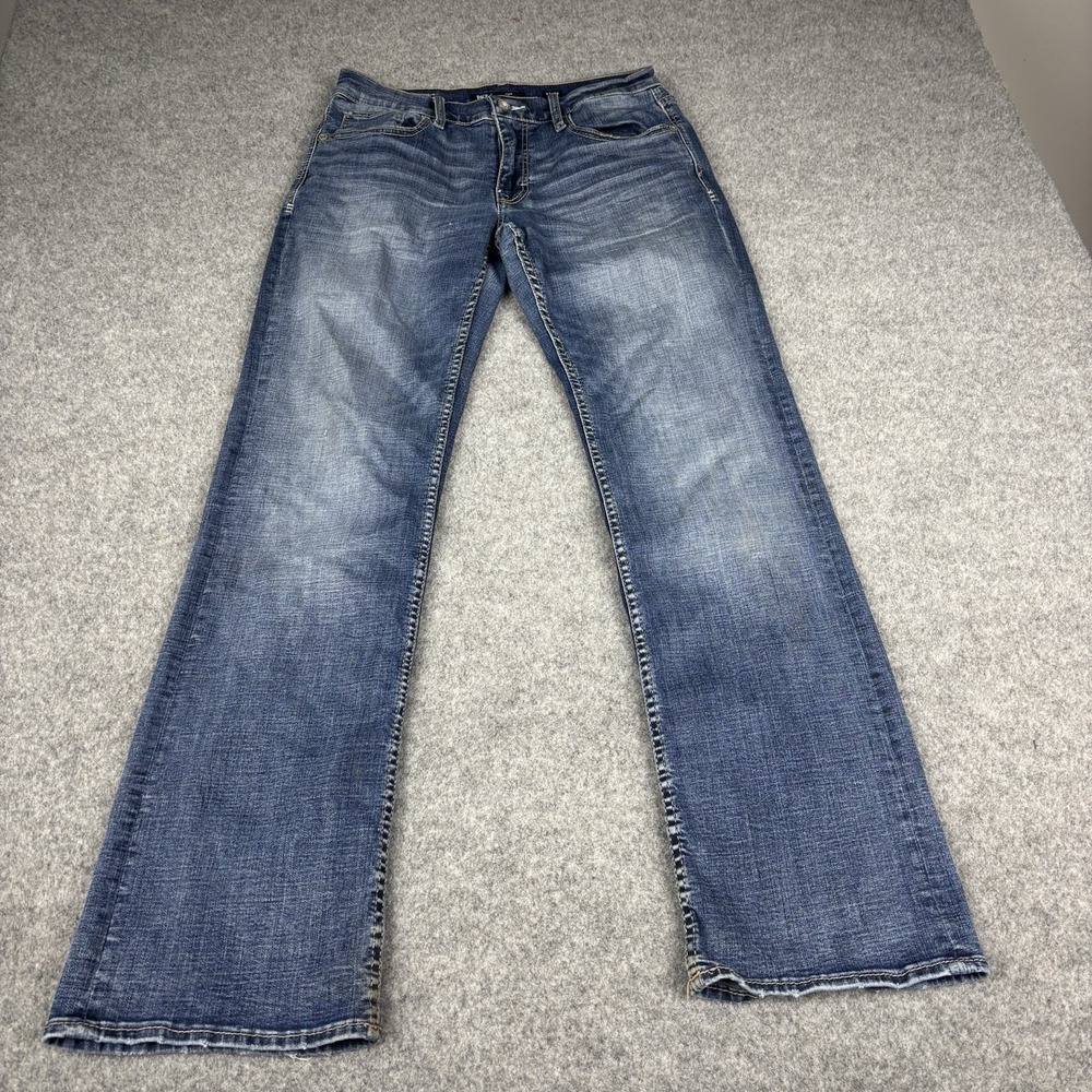 Bke Jake Jeans Mens 31x34 Straight Leg Medium Wash Blue Excellent Condition EUC